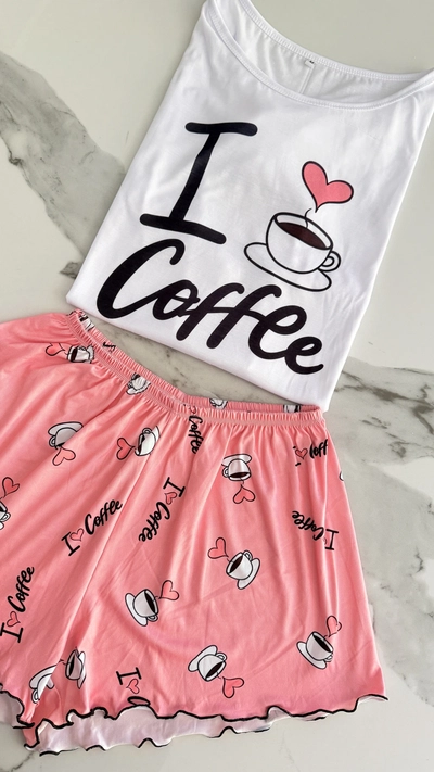 PIJAMA ANIMADO ROULETTE I LOVE COFFEE