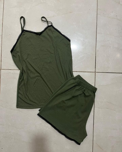 PIJAMA CORTO MORLEY LISO VERDE