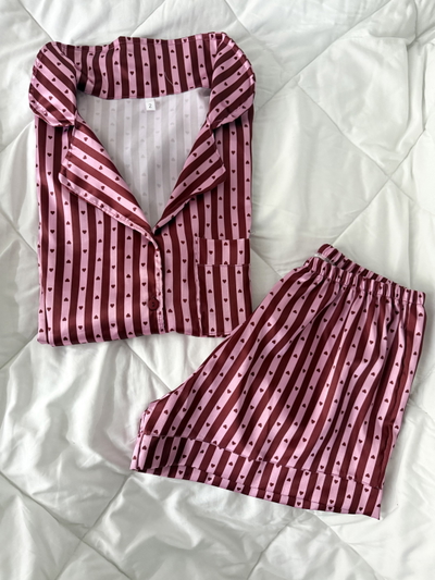 CAMISERO CORTO SATEN ESTAMPADO ELAINA
