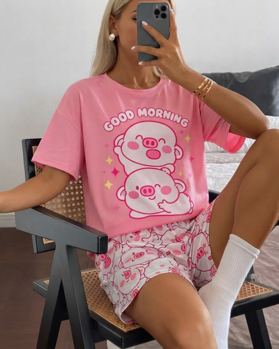 PIJAMA CORTO FULL PRINT - CERDITO -
