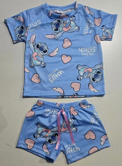 CORTO FULL PRINT KIDS - STITCH CORAZONES -
