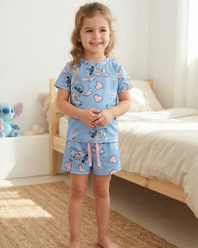 CORTO FULL PRINT KIDS - STITCH CORAZONES -