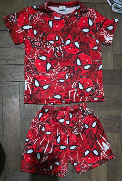 CORTO FULL PRINT KIDS - SPIDERMAN ROJO -