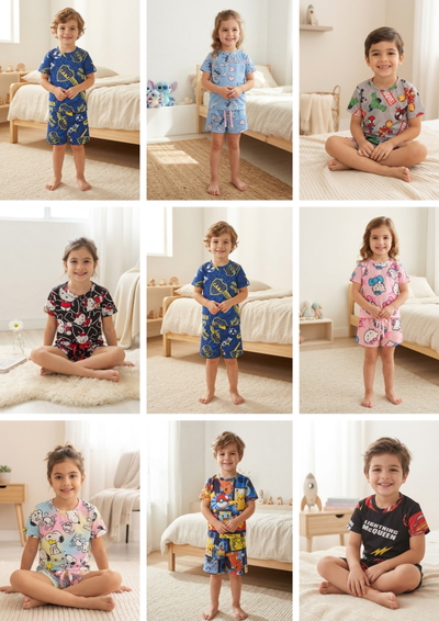 PACKS SURTIDOS PIJAMAS CORTOS FULL PRINT KIDS