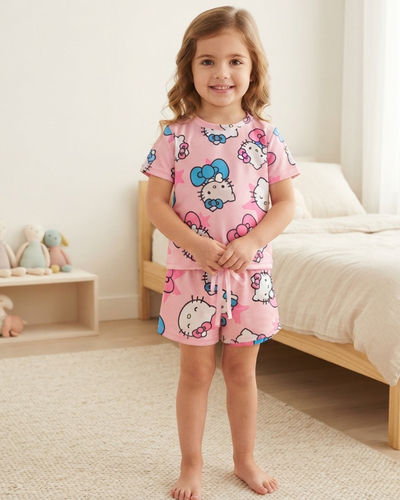 CORTO FULL PRINT KIDS - KITTY ROSA -