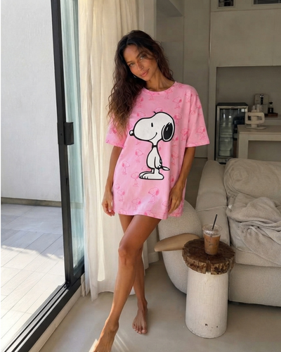REMERON ANIMADO SNOOPY ROSA