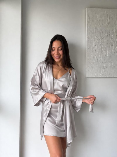 CAMISOLIN SATEN PLATEADO