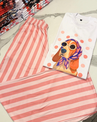 PANTALON RAYADO ROSA CLARO