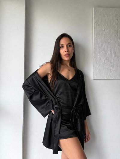CAMISOLIN SATEN NEGRO