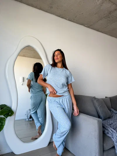 PIJAMA HAWAI - CELESTE - 