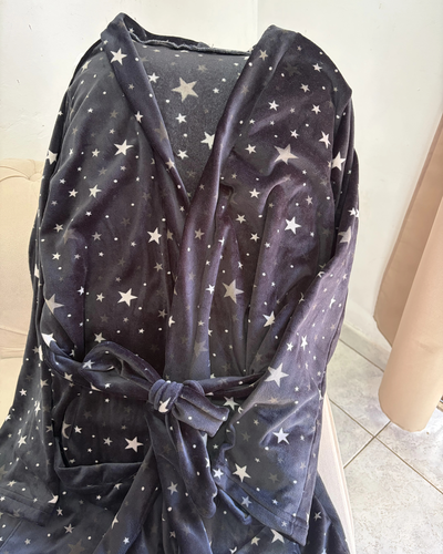 BATA NEGRO ESTRELLAS