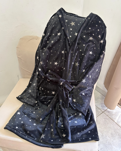 BATA NEGRO ESTRELLAS