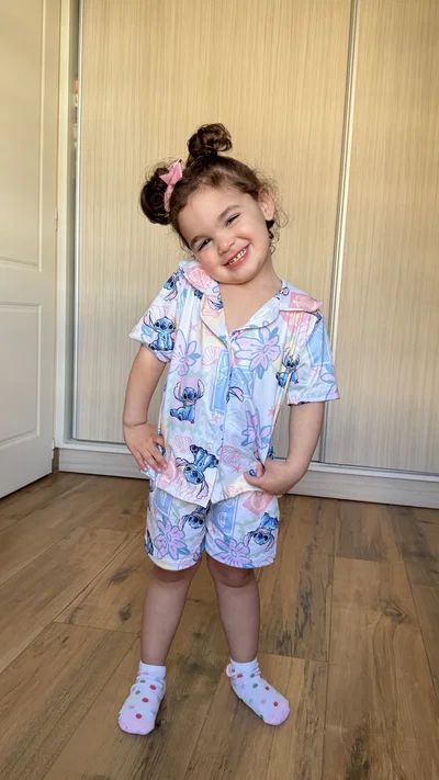 CAMISERO CORTO KIDS - STITCH -