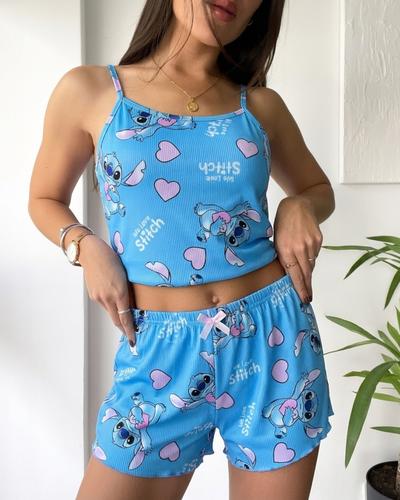 PIJAMA CORTO FULL PRINT - STITCH - 
