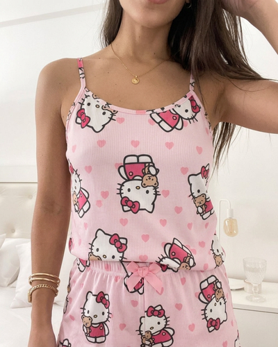 PIJAMA CORTO FULL PRINT - KITTY -