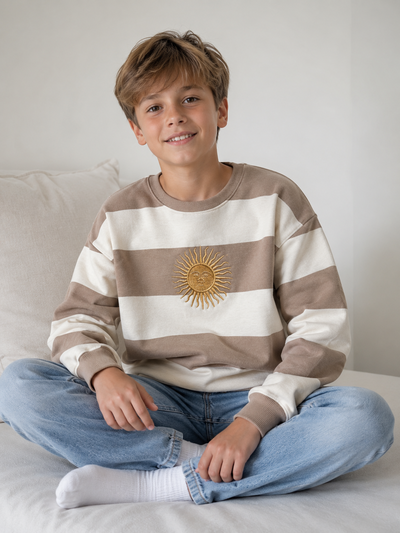 BUZO ARG FRIZADO BEIGE KIDS 