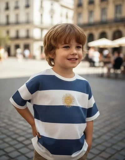 REMERA ARG KIDS AZUL