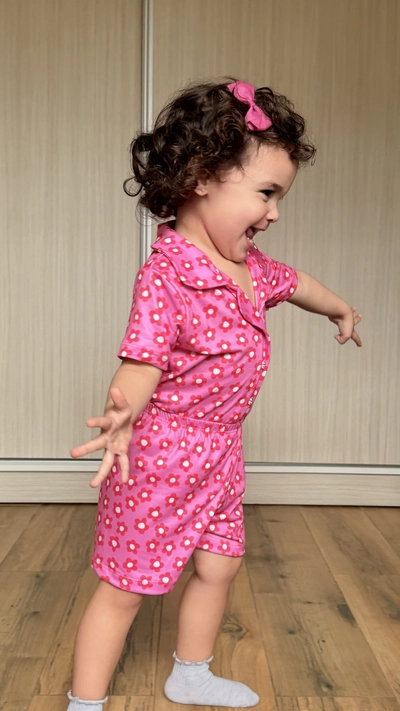 CAMISERO CORTO KIDS - FUCSIA MARGARITA  -