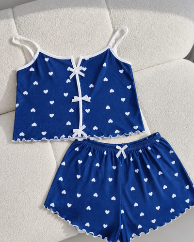 PIJAMA CORTO IMPORTADO DASHA - AZUL -
