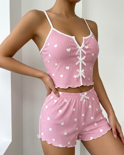 PIJAMA CORTO IMPORTADO DASHA - ROSA -
