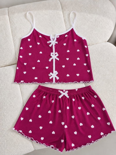 PIJAMA CORTO IMPORTADO DASHA - BORDO -