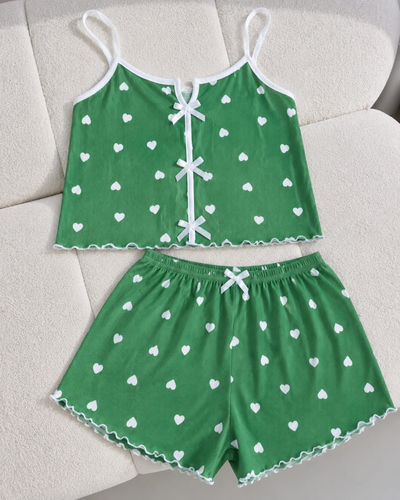 PIJAMA CORTO IMPORTADO DASHA - VERDE -