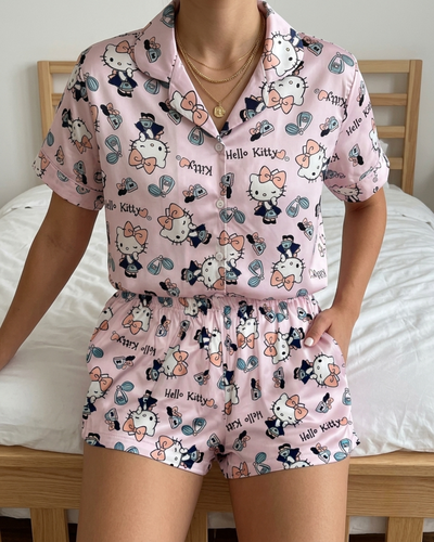 CAMISERO CORTO MODAL - KITTY ROSA -