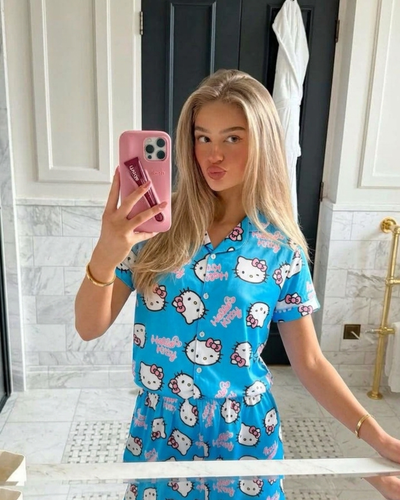 CAMISERO CORTO MODAL - KITTY CELESTE -