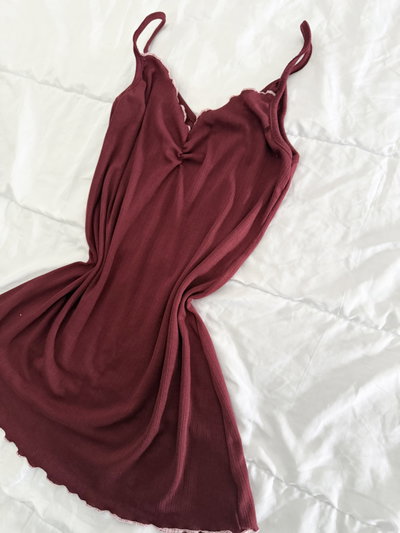 CAMISOLIN JACKARD BORDO
