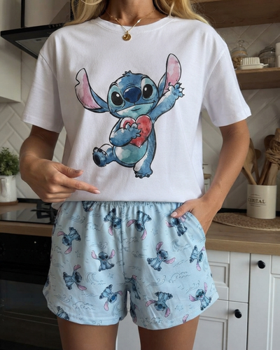 PIJAMA ANIMADO - STITCH CORAZON - 