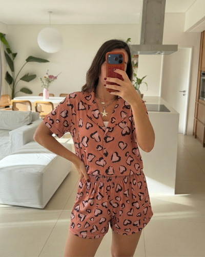 CAMISERO CORTO GRETA CAMEL