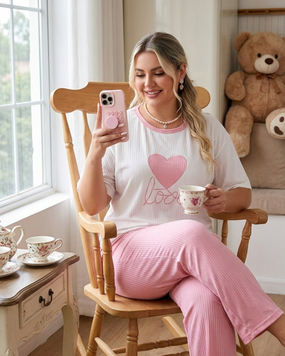PIJAMA IMPORTADO MORLEY LOVE ROSA