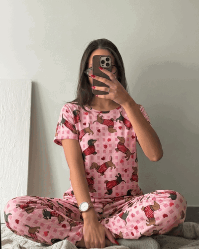 PIJAMA FULL PRINT MODAL SOFT - PERRO SALCHICHA -