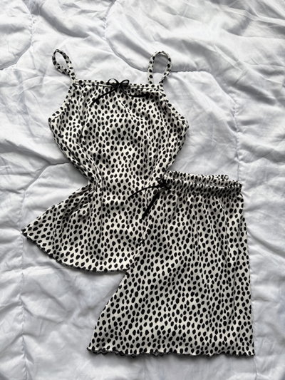 PIJAMA MORLEY ESTAMPADO - LUNARES - 