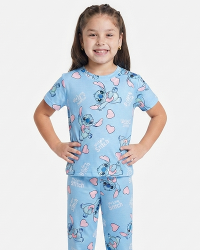 LARGO FULL PRINT KIDS - STITCH CORAZONES -