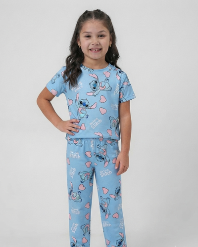 LARGO FULL PRINT KIDS - STITCH CORAZONES -