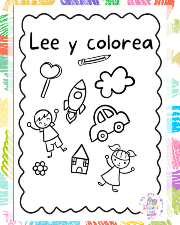 KIT LEE Y COLOREA- Más de 50 palabras para leer, buscar y colorear