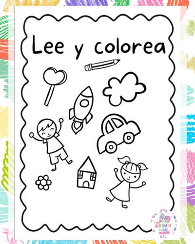 KIT LEE Y COLOREA- Más de 50 palabras para leer, buscar y colorear