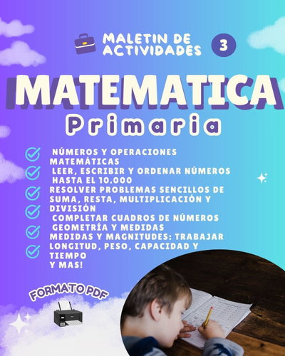 MALETÍN DE 3° GRADO - ACTIVIDADES DE MATEMÁTICA 3- PRIMARIA