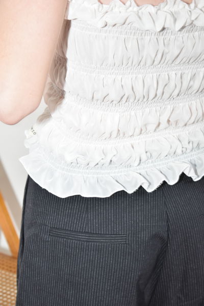 PRE ORDER - Top strapless 40 líneas gasa