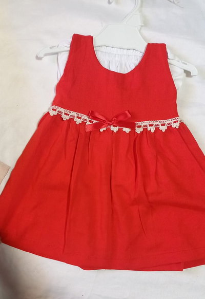 Vestido de lino con bombachudo