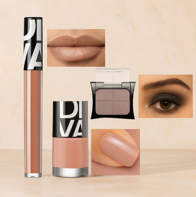 ✨​ Combo 3: Diva Sombra Individual + Labial Mate + Esmalte + Vaso 