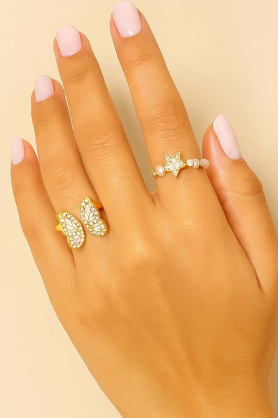 Anillos Estrella y Anillo Alitas Regulable
