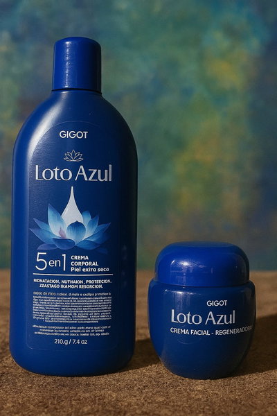 Set Crema Corporal + Crema Facial Lotto Azul 
