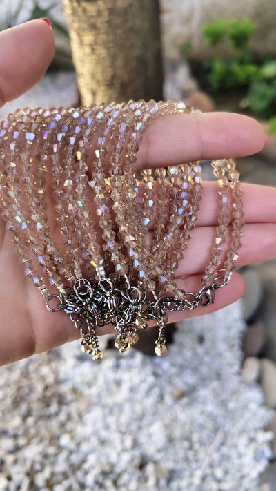 Pulsera Cristal Beige 