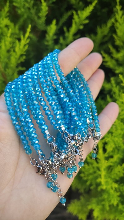 Pulsera Cristal Turquesa