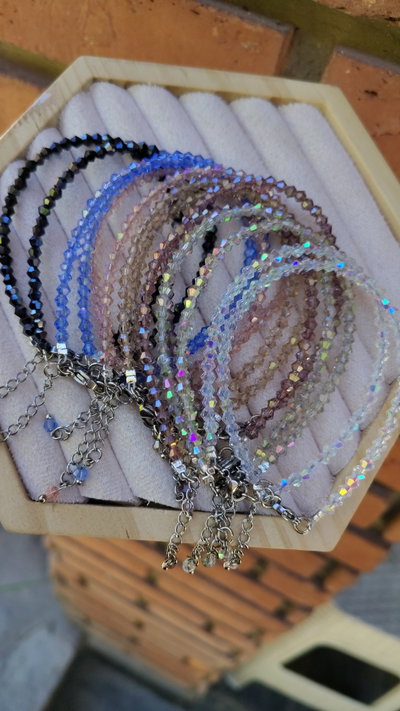 PROMO 10 Pulseras de Cristales mini ( n°2)
