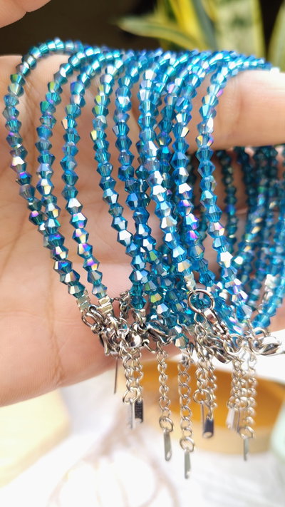 Pulseras Mini Cristal Turquesa (n°2)