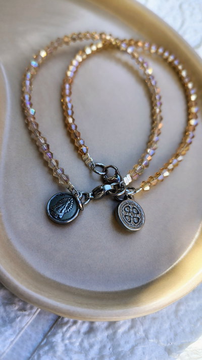 Pulsera Cristal San Benito Acero 