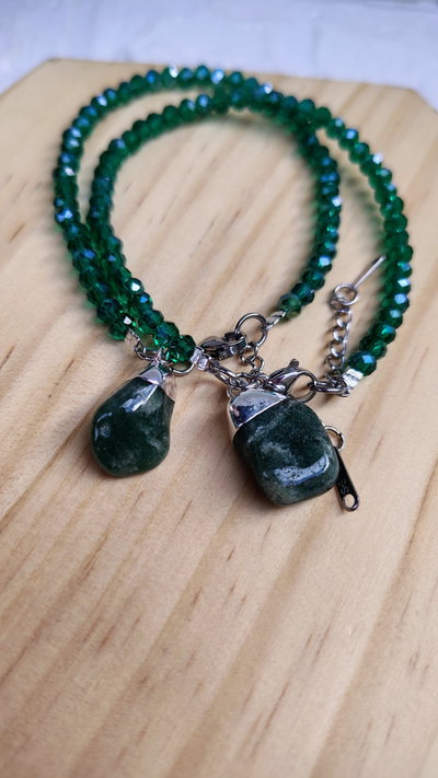 Pulsera Cuarzo Verde Pulida